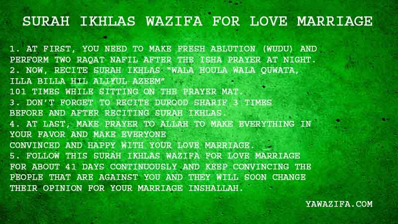 5 Amazing Surah Ikhlas Wazifa For Love Marriage