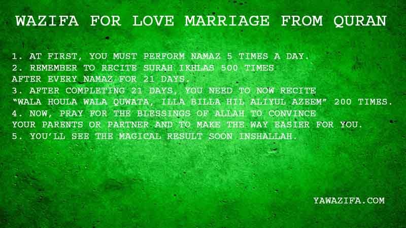 5 Amazing Wazifa For Love Marriage From Quran