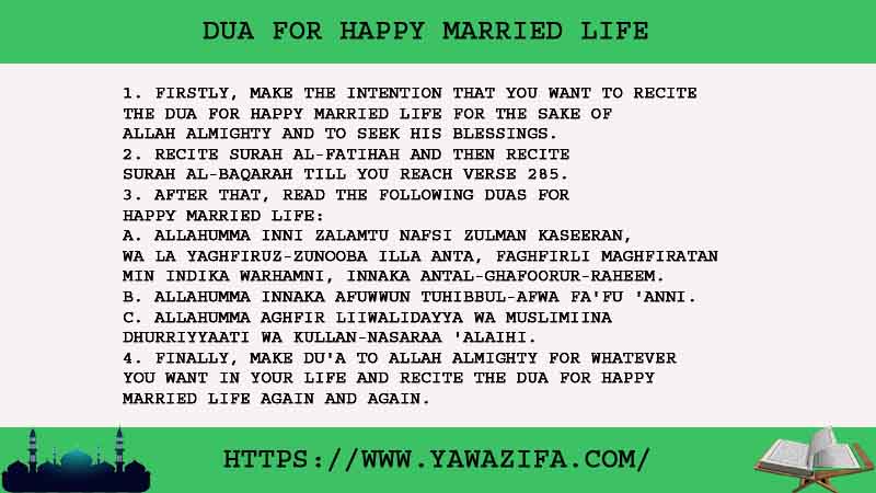 4 Powerful Dua For Happy Married Life