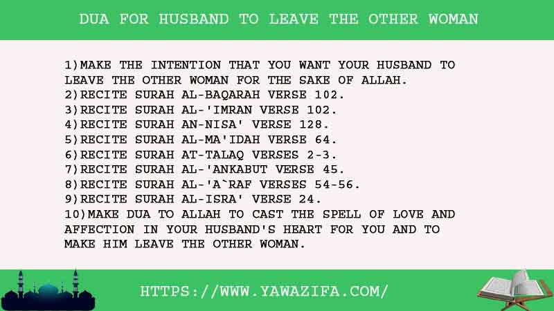 10 Powerful Dua For Husband To Leave The Other Woman