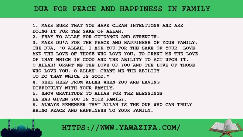 6 Easy Dua For Peace And Happiness In Family
