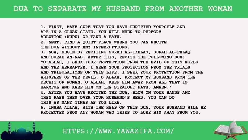 5 Amazing Dua To Separate My Husband From Another Woman