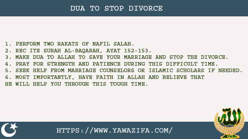 6 Magical Dua To Stop Divorce