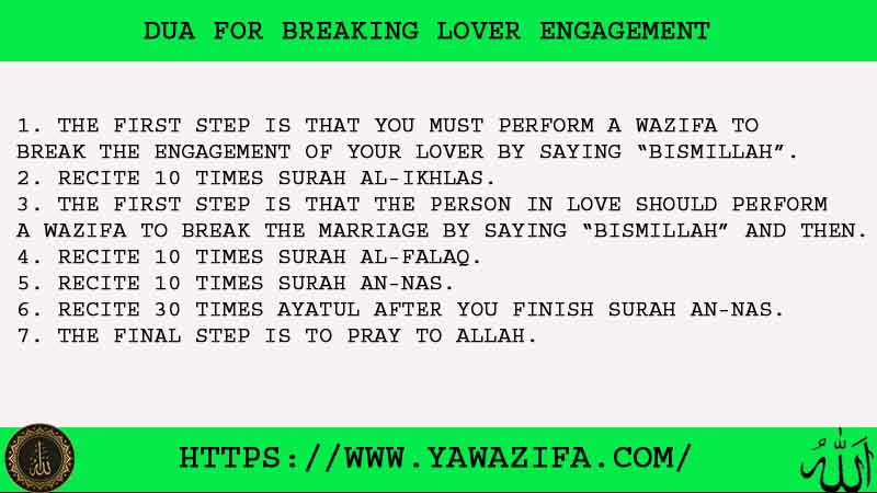 7 Amazing Dua For Breaking Lover Engagement