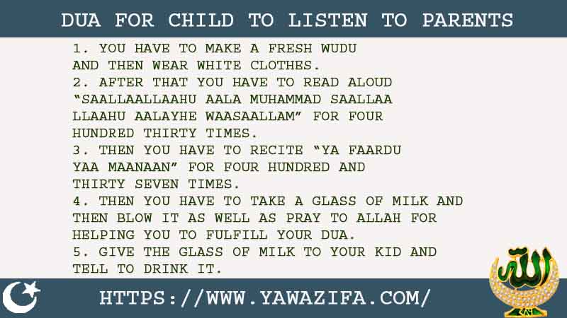 5 Best Dua For Child To Listen To Parents