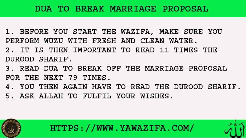 5 Quick Dua To Break Marriage Proposal