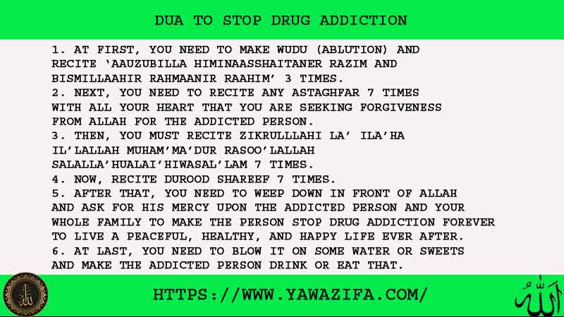 6 Quick Dua To Stop Drug Addiction