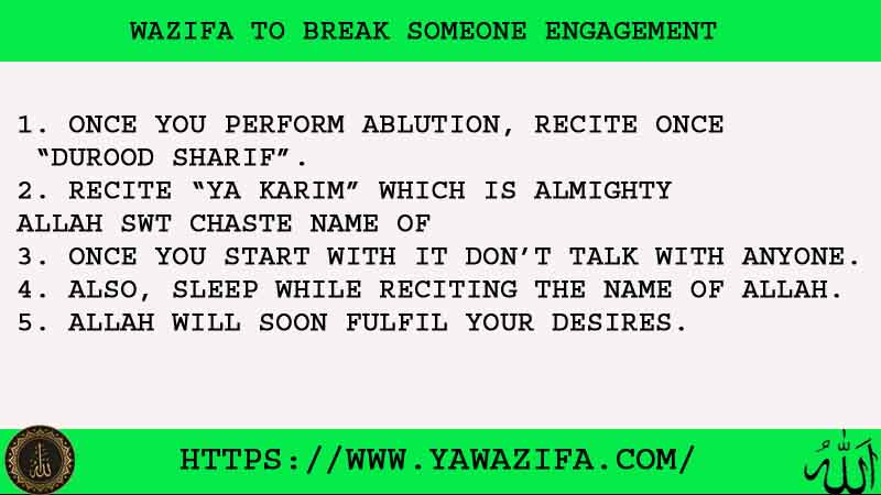 5 Strong Wazifa To Break Someone Engagement