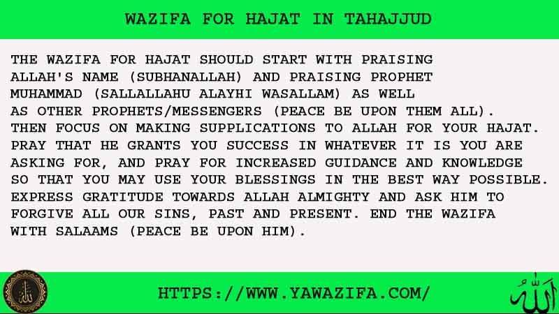Discovering The Power Of Wazifa For Hajat In Tahajjud