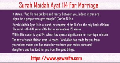 Surah Maidah Ayat 114 For Marriage