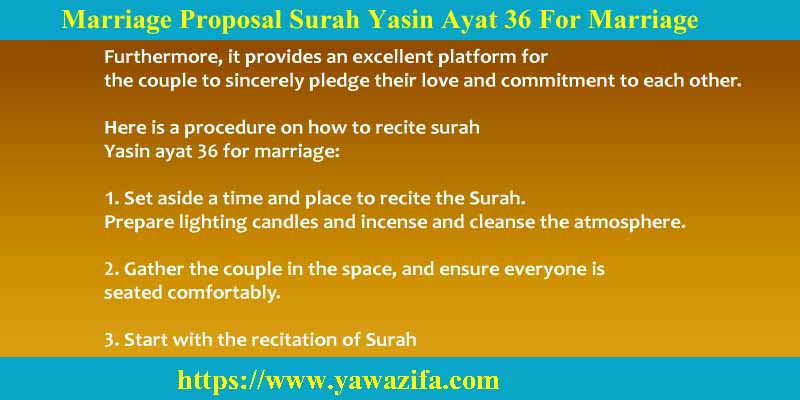 Marriage Proposal Surah Yasin Ayat 36 For Marriage