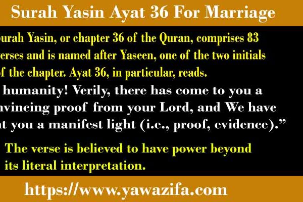 Surah Yasin Ayat 36 For Marriage
