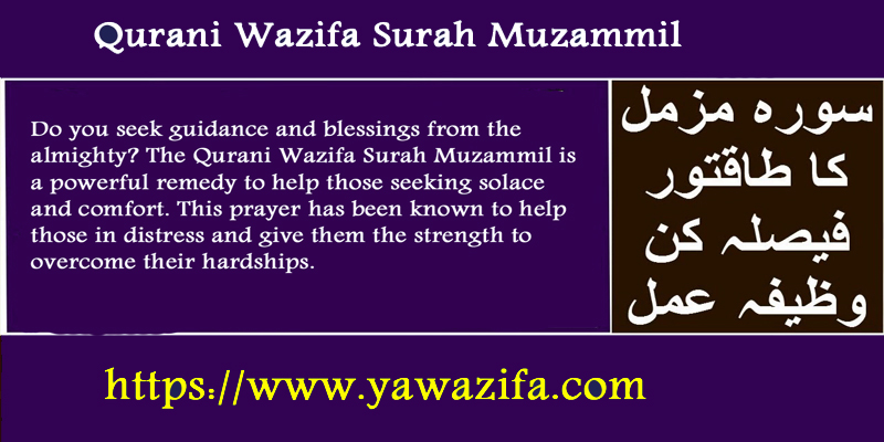 Qurani Wazifa Surah Muzammil